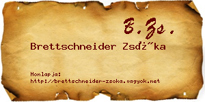 Brettschneider Zsóka névjegykártya